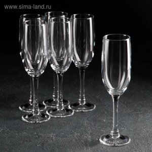 Набор стеклянных бокалов для шампанского Imperial plus, 155 мл, 6 шт