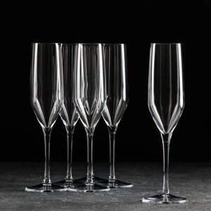 Набор стеклянных бокалов для шампанского «Напа», 200 мл, 6 шт