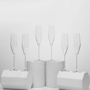 Набор стеклянных бокалов для шампанского Swan, 190 мл, 6 шт