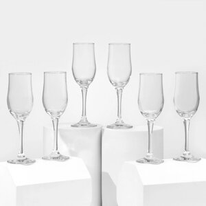 Набор стеклянных бокалов для шампанского Tulipe, 190 мл, 6 шт