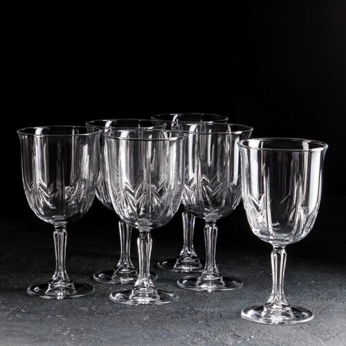 Набор стеклянных бокалов для вина Karat, 415 мл, 6 шт