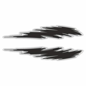 Наклейка "Брызги" малая, черная, комплект 2 шт, 28 х 5,5 см