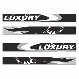 Наклейка-молдинг 1900х100х1 мм "LUXURY", черный, к-т на две стороны