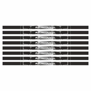Наклейка-молдинг широкий "RACING STEEL", черный, 100 х 4 х 0,1 см, комплект 8 шт