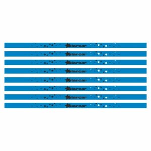 Наклейка-молдинг широкий "STARCAR", синий, 100 х 4 х 0,1 см, комплект 8 шт
