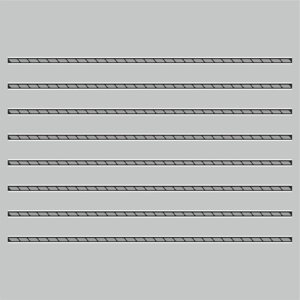 Наклейка-молдинг "Узкий", серый, 100 х 1 х 0,1 см, комплект 8 шт