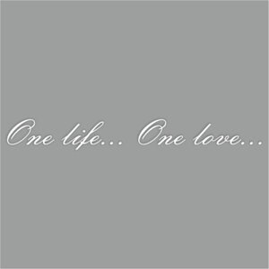 Наклейка "One lifeOne love", белая, плоттер, 400 х 55 х 1 мм