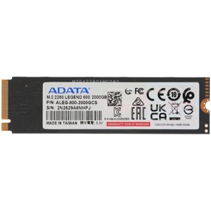 Накопитель SSD A-data pcie 4.0 x4 2TB ALEG-800-2000GCS legend 800 M. 2 2280