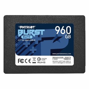 Накопитель SSD patriot SATA III 960GB PBE960GS25SSDR burst elite 2.5"