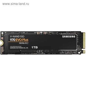 Накопитель SSD samsung 970 EVO plus M. 2 2280 MZ-V7s1T0bw, 1тб, PCI-E x4