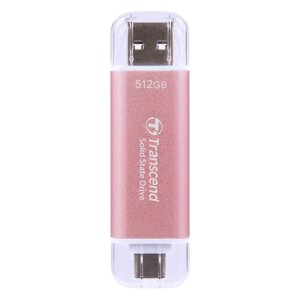 Накопитель SSD transcend USB-C 512GB TS512GESD310P розовый USB-A