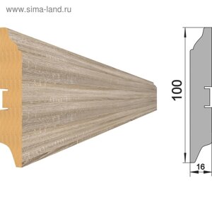 Напольный плинтус МДФ 100B 2000x100x16 Дуб Винтаж