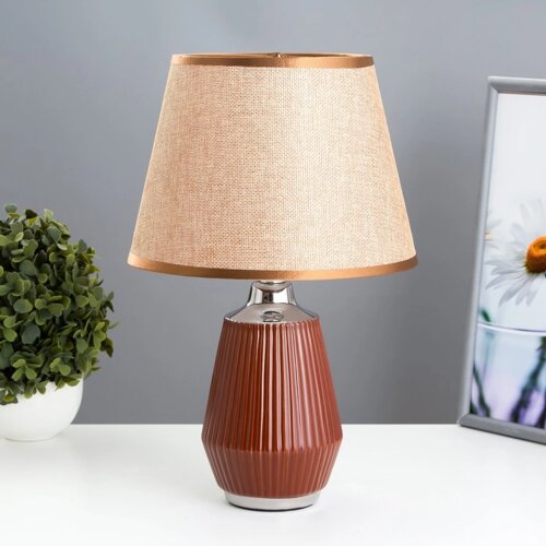 Настольная лампа "Бари" Е14 40Вт коричневый 22,5х22,5х35 см RISALUX