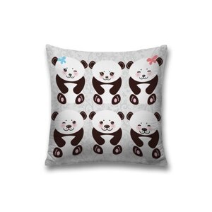 Наволочка декоративная «Маленькие панды», на молнии, размер 45х45 см