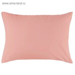 Наволочка на молнии, размер 52х74 см, цвет розовый