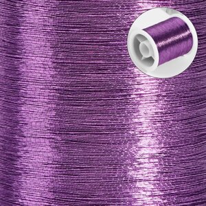 Нить металлизированная, 91 1 м, цвет фиолетовый