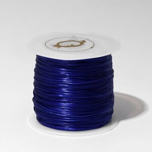 Нить силиконовая (резинка) d=0,5 мм, L=50 м (прочность 2250 денье), цвет синий