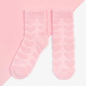 Носки детские махровые KAFTAN "Сердечки", р-р 18-20 см, розовый