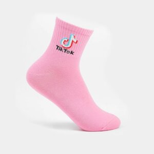 Носки детские TikTok, цвет розовый размер 22 (10-12 лет)