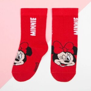 Носки для девочки «Минни Маус», DISNEY, 18-20 см, цвет красный