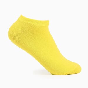 Носки короткие неон, цвет жёлтый, размер 23-25 (37-40)