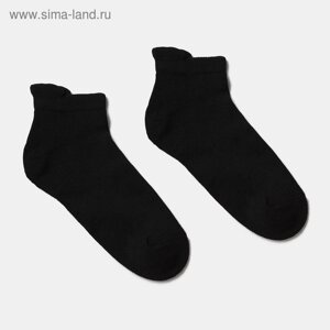 Носки мужские махровые, цвет чёрный, размер 25-27