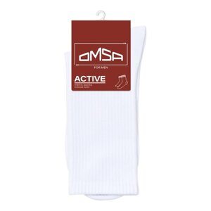 Носки мужские с высокой резинкой OMSA ACTIVE, размер 39-41, цвет bianco