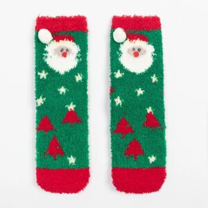 Носки новогодние махровые MINAKU Дед Мороз, р-р 36-39 (23-25 см)