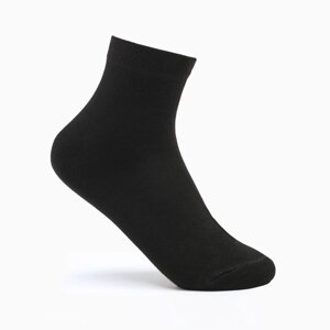 Носки укороченные, цвет чёрный, размер 27