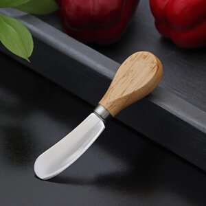Нож для сыра Доляна «Ломоть», ручка из гевеи, 12,33 см