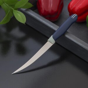 Нож кухонный для цитрусовых Доляна «Страйп», гладкое лезвие 11,5 см, цвет синий
