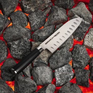 Нож кухонный Samura Mo-V, сантоку, лезвие 18 см