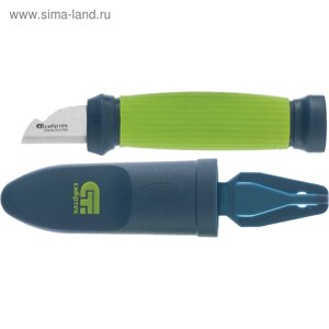 Нож монтажника "СИБРТЕХ" 79013, 154 мм, лезвие 31 мм, обрезиненная рукоятка, чехол