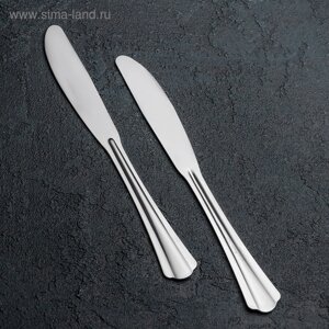 Нож столовый «Новинка», длина=19 см, толщина 1,2 мм, цвет серебряный