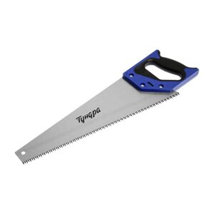 Ножовка по дереву ТУНДРА, 2К рукоятка, 3D заточка, большой зуб 8 мм, 5-6 TPI, 400 мм