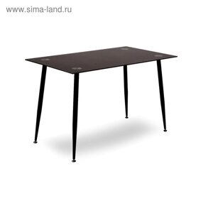 Обеденный стол DA 1010-1, 1200 х 700 х 750 мм, калёное стекло 8 мм, цвет коричневый
