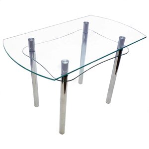 Обеденный стол «Эдгар1» прозрачный, 1150 660 740 мм, стекло, триплекс 5+5