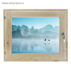 Окно, 4060см, "Туман над рекой", однокамерный стеклопакет