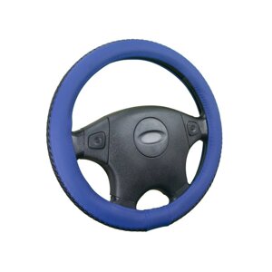 Оплётка на руль CarFashion BRAID, размер M, цвет черный/синий