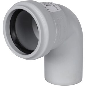 Отвод канализационный STOUT SKB-0012-005887, d=58 мм, 87,5°бесшумный