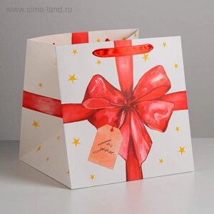 Пакет подарочный квадратный, упаковка, «For you», 30 х 30 х 30 см
