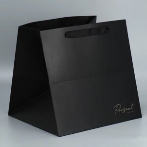 Пакет подарочный квадратный, упаковка, «Present», 30 х 30 х 30 см