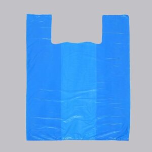 Пакет "Синий", полиэтиленовый, майка 37 х 67 см, 20 мкм