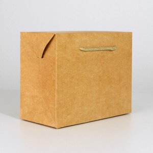 Пакет—коробка «Крафтовый», 23 18 11 см
