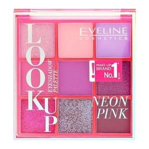 Палетка теней для век Eveline NEON PINK, 9 оттенкуов, 10,8 г