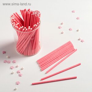 Палочки для кейк-попсов, 100,2 см, 100 шт, цвет розовый