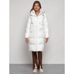 Пальто утепленное зимнее женское, размер 48, цвет белый