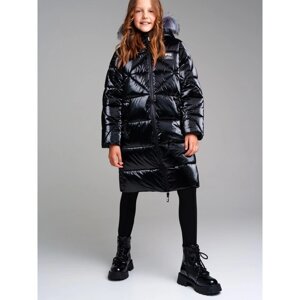 Пальто зимнее для девочки PlayToday, рост 128 см