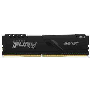 Память DDR4 16GB 2666mhz kingston KF426C16BB1/16 fury beast black RTL gaming PC4-21300 CL16 103397