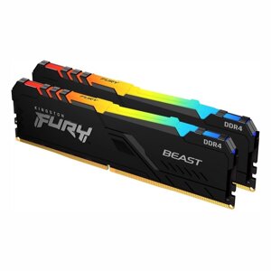 Память DDR4 2x32GB 3200mhz kingston KF432C16BB2ak2/64 fury beast RGB RTL gaming PC4-25600 C 103397